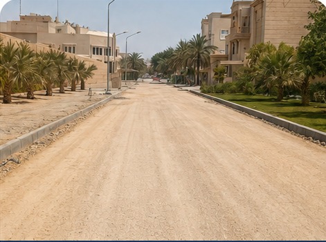 Completed road surface